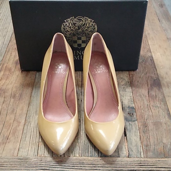 Vince Camuto Shoes - Vince Camuto Vickiy Blush Pantent Pumps